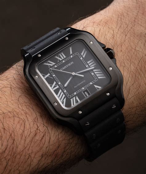 cartier watch black|cartier santos black dial.